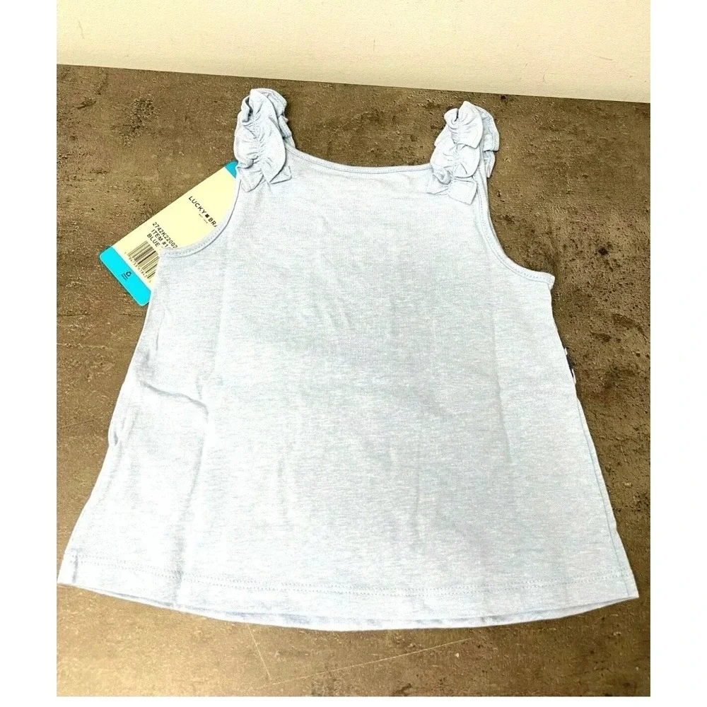 Lucky Brand Little Girl's Size 4‎ 2-Pc Outfit Set Tank Top Shorts Blue Tie Dye